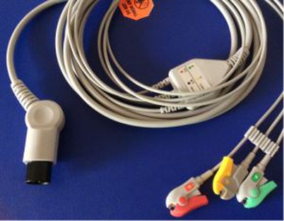 Συμβατό καλώδιο ECG Goldway UT4000A για 5 ορόφους, IEC / AHA, κλιπ / Snap Factory Supply